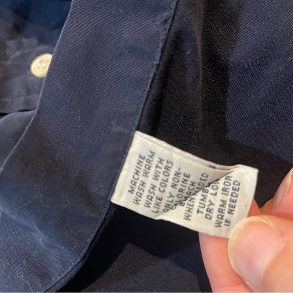 Ralph Lauren Polo Deep Navy Blue Classic Shirt Button Up Men’s XXL Red Pony - Picture 6 of 10